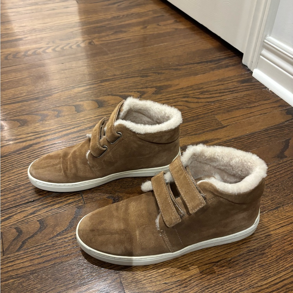 Rag & Bone Kent Suede Velcro shearling lined Sneakers - Picture 4 of 5